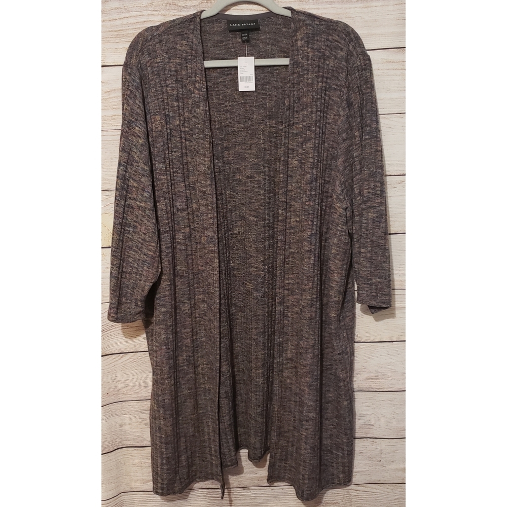 NWT Lane Bryant Brown Multi-color Cardigan Size 22/24